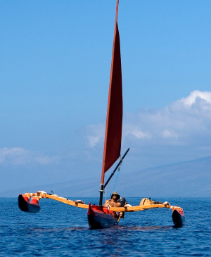 Mike Buden sail canoe - Maui